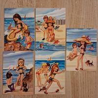 Cartoline umoristiche divertenti Spiaggia 