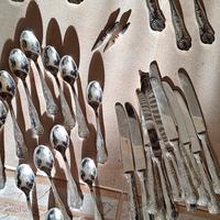 Servizio posate da 12 placcate argento 800/1000