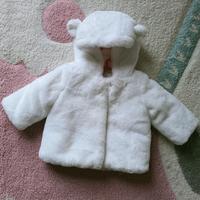 Giacchetto teddy bianco neonata,  taglia 1 - 3 mes