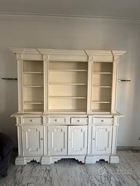 Elegante credenza libreria classica in legno