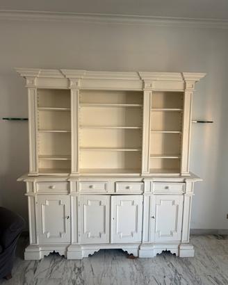 Elegante credenza libreria classica in legno