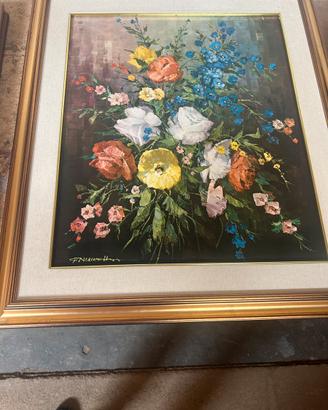 Quadro vintage bouquet floreale