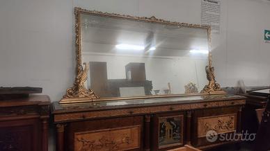 Credenza  Antica con Specchiera Dorata