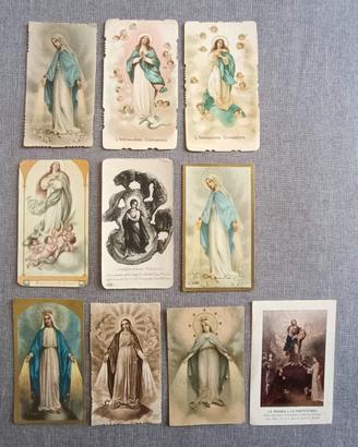 Lotto 19 Immaginette Sacre d'Epoca Immacolata 