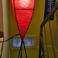 Lampada abat jour metallo e filo rosso aragosta