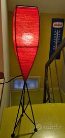 Lampada abat jour metallo e filo rosso aragosta