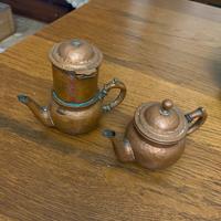 2 teiere antiche in rame