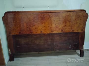 letto in radica di noce