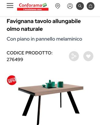 Tavolo allungabile fino a 10 persone