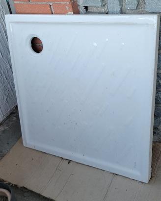 Box doccia completo: 2 ante vetro+piatto 80x80 cm