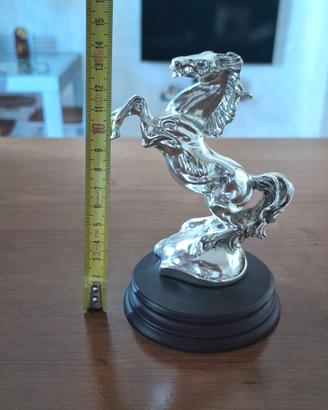 Cavallino laminato argento