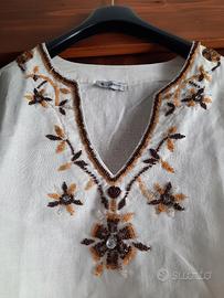 camicia con perline