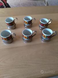 Sei tazzine da caffè vintage