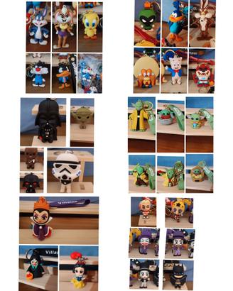 Portachiavi Looney Tunes,Star Wars, Marvel etc