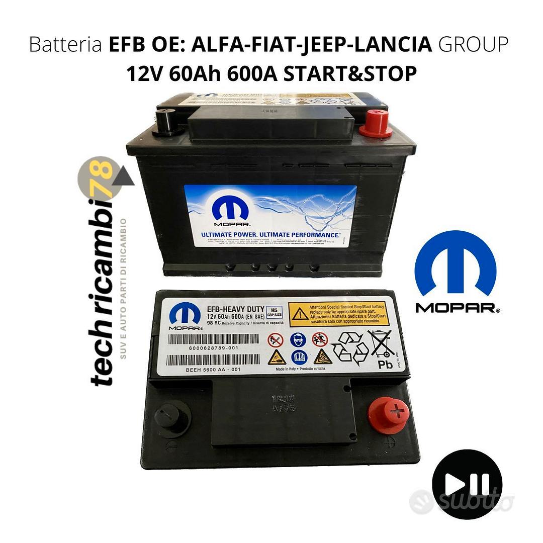 Autobatterie Alfa Romeo Fiat Lancia Jeep 60Ah 600A 12V BEEH5600AA -  Moparshop-parts.de