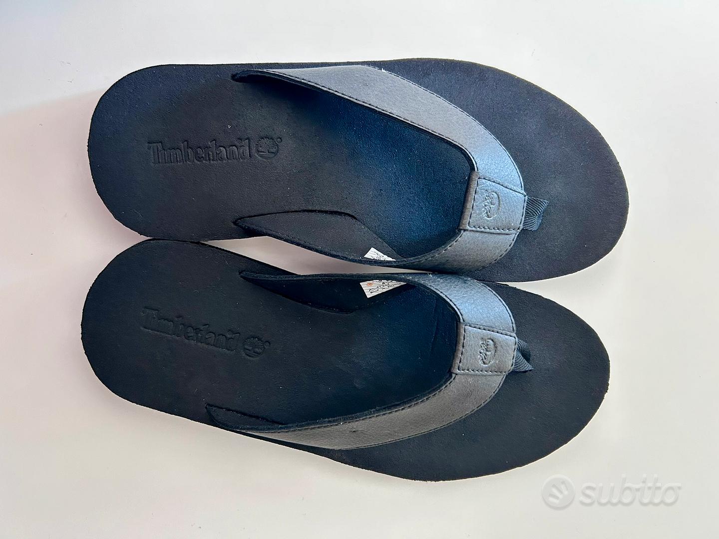 Infradito Timberland n.40 ciabatte pelle nera Abbigliamento e Accessori In vendita a Como