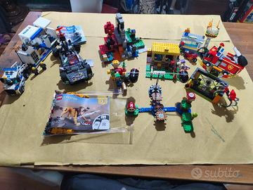 Lego 9 kit la maggior parte completi con personagg