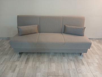 divano letto contenitore in tessuto moderno nuovo 