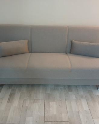 divano letto contenitore in tessuto moderno nuovo 