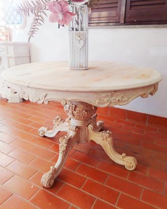 TAVOLO TONDO SHABBY ALLUNGABILE 