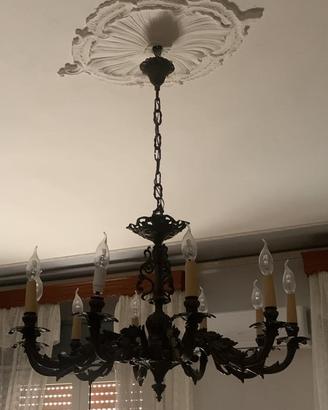 Lampadario in bronzo