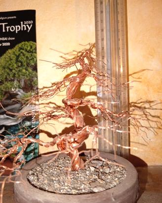 Bonsai B1 - riproduzione in rame + vaso