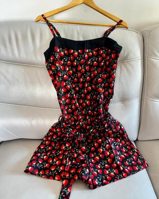 Tutina donna in cotone fantasia floreale