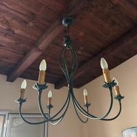 1 lampadario 6 fiamme