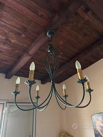 1 lampadario 6 fiamme