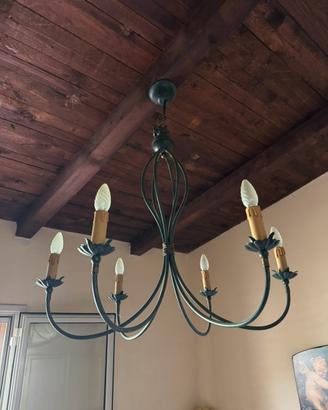 1 lampadario 6 fiamme