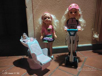 Bambole Nancy parrucchiera e monopattino