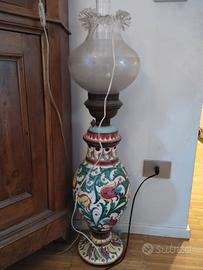 Lampada da terra in maiolica, primo 900