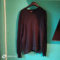 Maglione nero scollo a V