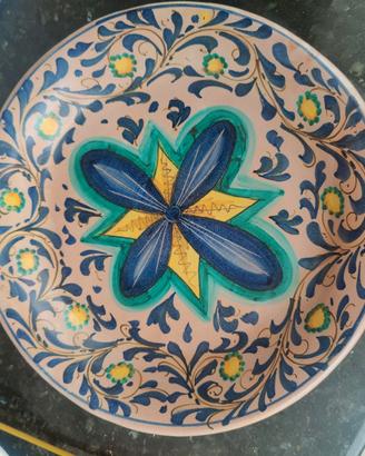 Grande piatto ceramica Siciliana caltagirone