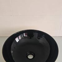 Lavabo da appoggio 44x44 Colore: nero e oro lucido