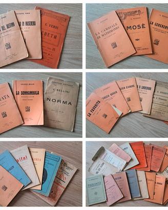 LIBRETTI OPERE LIRICHE ANTICHI fine 800 inizi 900