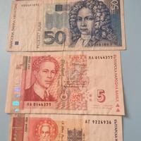 banconote Croazia e Bulgaria 