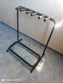 Stand rastrelliera per chitarra basso 5 posizioni