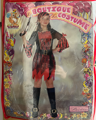 Costume di carnevale di una piratessa 10-12 anni