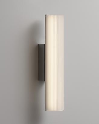 3 lampade a parete led vetro cannettato