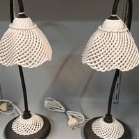 N.2 lampade da tavolo + lampadario Eurokeramic