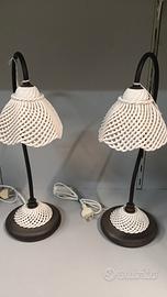 N.2 lampade da tavolo + lampadario Eurokeramic