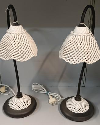 N.2 lampade da tavolo + lampadario Eurokeramic