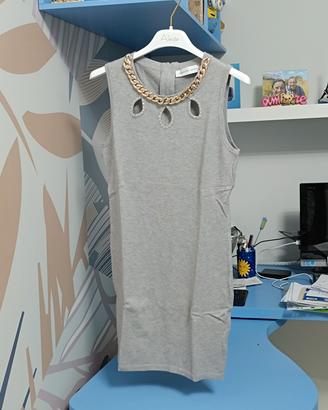 Tubino in maglia grigio mélange taglia S