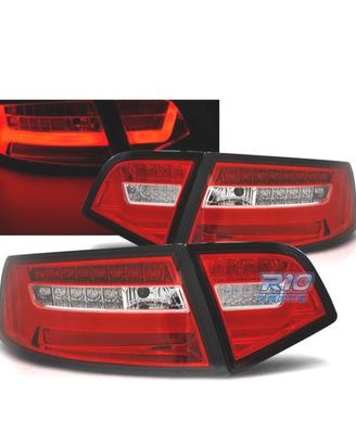 FANALI PER AUDI A6 4F 08-11 LIGHT BAR ROSSO CROMAT