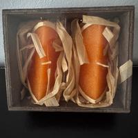 2 Candele decorative a spicchi d'arancia