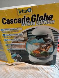 boccia in vetro con filtro per pesce