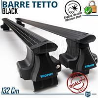 Barre Portatutto Auto in Alluminio Nero 132CM