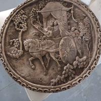 antico piatto da tavolino in resina fine '600 