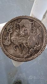 antico piatto da tavolino in resina fine '600 